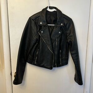 Ashley Premium By25 International Women’s Leather Look Jacket Black Size Medium